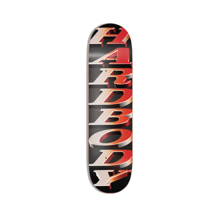 Hardbody Stacked Logo Deck Red 8.38