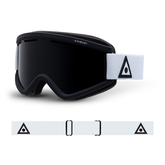 Ashbury Blackbird Snowboard Goggles + Bonus Lens (White Triangle)