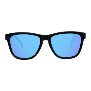 Cassette Easy Livin' Sunglasses (Matte Black, Polarized Blue Mirror Lens)