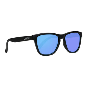 Cassette Easy Livin' Sunglasses (Matte Black, Polarized Blue Mirror Lens)