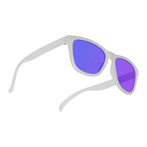 Cassette Easy Livin' Sunglasses (Frost, Polarized Purple Mirror Lens)