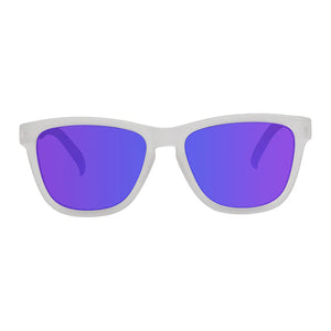 Cassette Easy Livin' Sunglasses (Frost, Polarized Purple Mirror Lens)