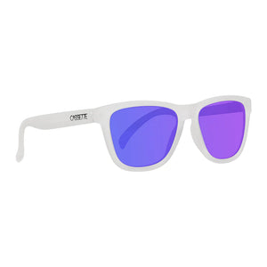 Cassette Easy Livin' Sunglasses (Frost, Polarized Purple Mirror Lens)