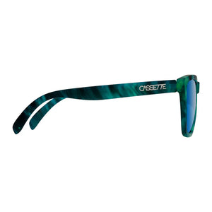 Cassette Easy Livin' Sunglasses (Amazonian Tortoise, Polarized Green Mirror Lens)