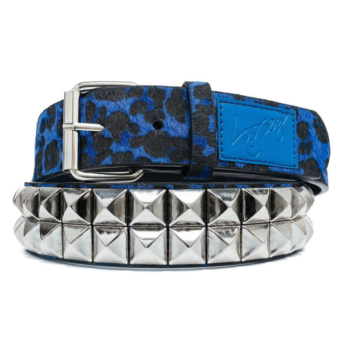 Loosey Stud Cheetah Belt (Blue)