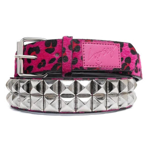 Loosey Stud Cheetah Belt (Pink)