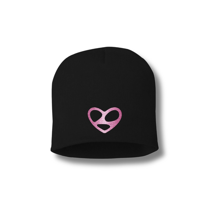 Limosine Heart Beanie Embroidered (Black)