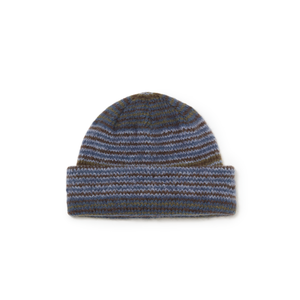 Polar George Beanie (Blue, Green Stripe)