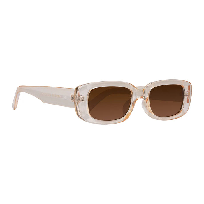 Cassette Soundtrack Sunglasses (Champagne, Brown Lens)