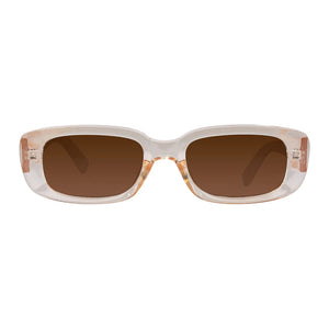 Cassette Soundtrack Sunglasses (Champagne, Brown Lens)