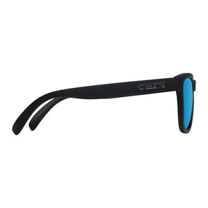 Cassette Easy Livin' Sunglasses (Matte Black, Polarized Blue Mirror Lens)