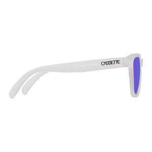 Cassette Easy Livin' Sunglasses (Frost, Polarized Purple Mirror Lens)