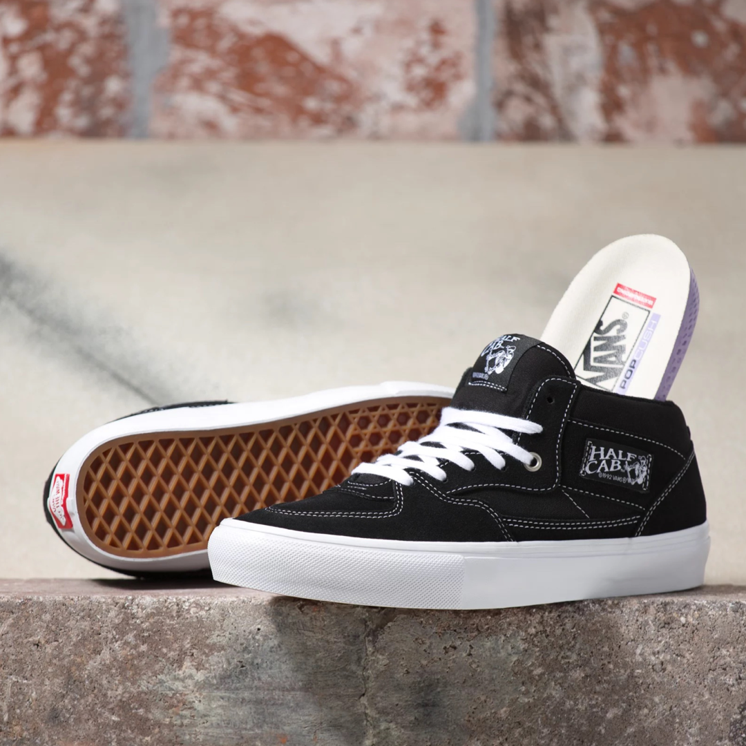 Vans - Skate Half Cab Shoe (Black/White) – Crossroads Skateshop